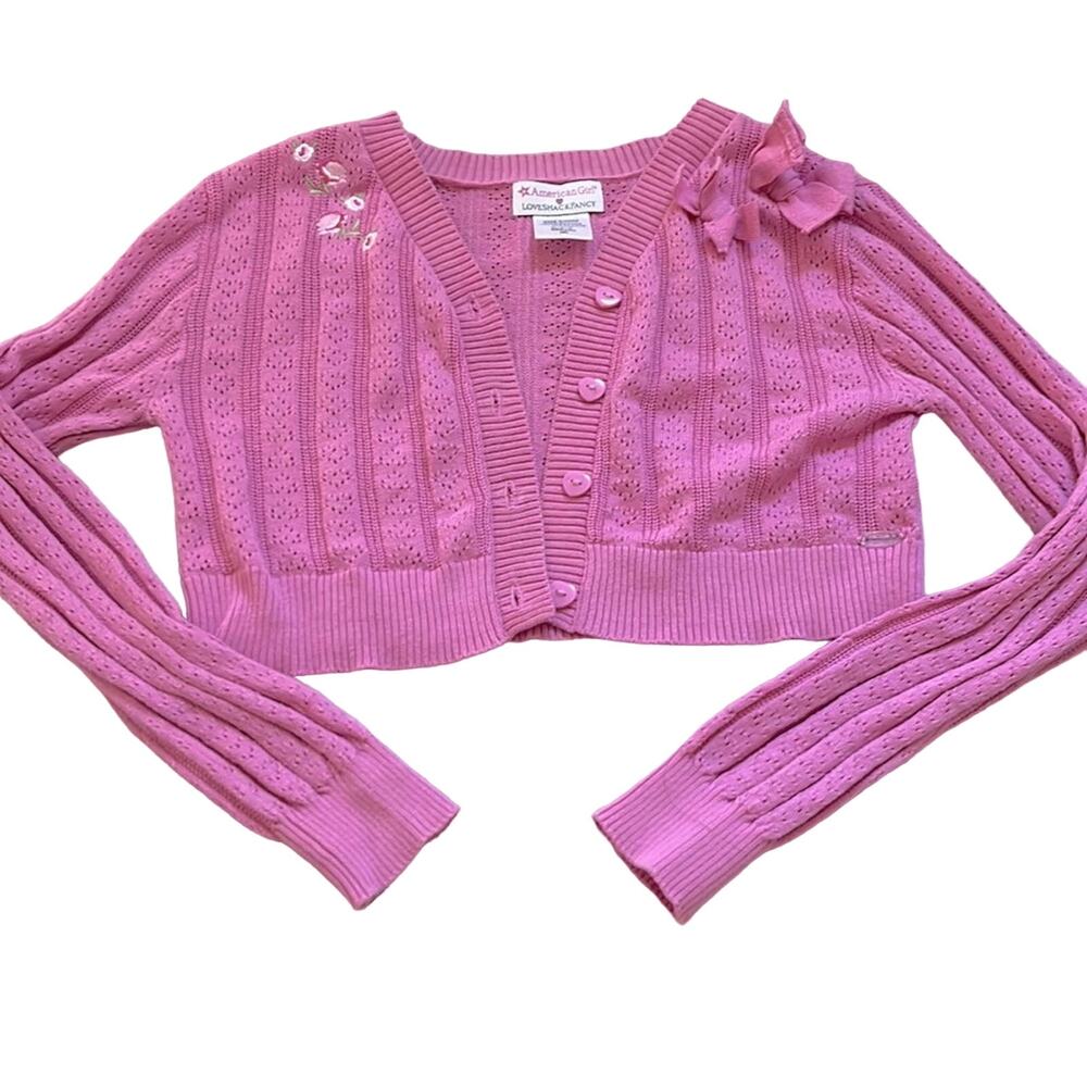 NWOT loveshackfancy American girl pink cardigan